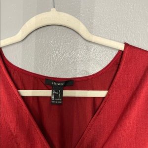 Red body suit - forever 21